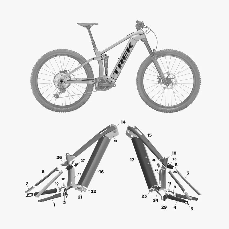 Kit de protection sur mesure Trek Rail Carbon Alloy Gen4 2023 – film de protection VTT Slicy