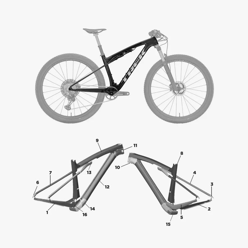 Kit de protection sur mesure Trek Supercaliber Gen 2 2023 – film de protection VTT Slicy