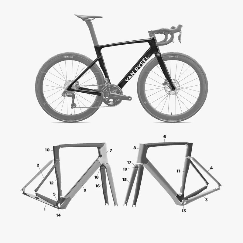 Kit de protection sur mesure Van Rysel Rcr 2024 – film de protection vélo Slicy