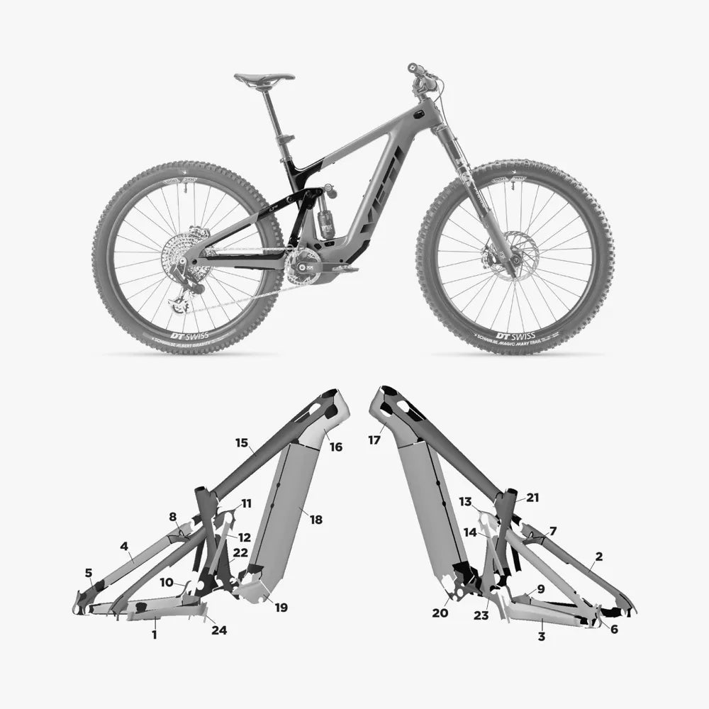 Kit de protection sur mesure Yeti Lte 2026 – film de protection VTT Slicy