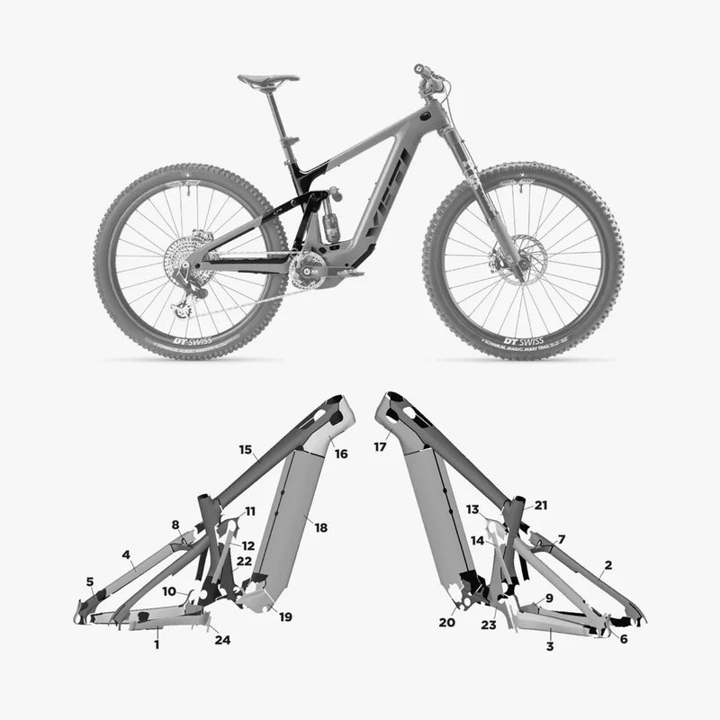 Kit de protection sur mesure Yeti Lte 2026 – film de protection VTT Slicy