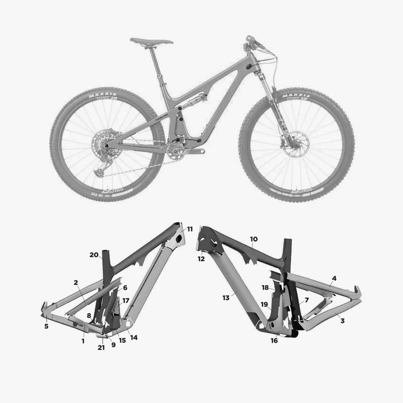 Kit de protection sur mesure Yeti Sb120 2023 – film de protection VTT Slicy