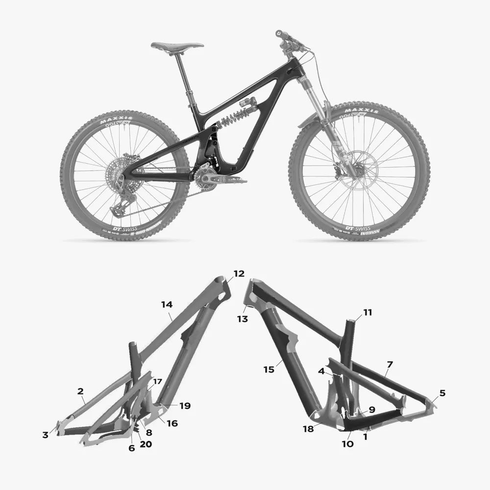 Kit de protection sur mesure Yeti Sb 165 2024 – film de protection VTT Slicy
