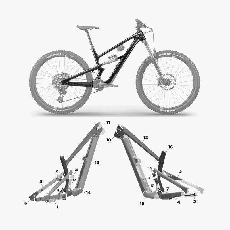 Kit de protection sur mesure Yt Jeffsy Carbon 2024 – film de protection VTT Slicy
