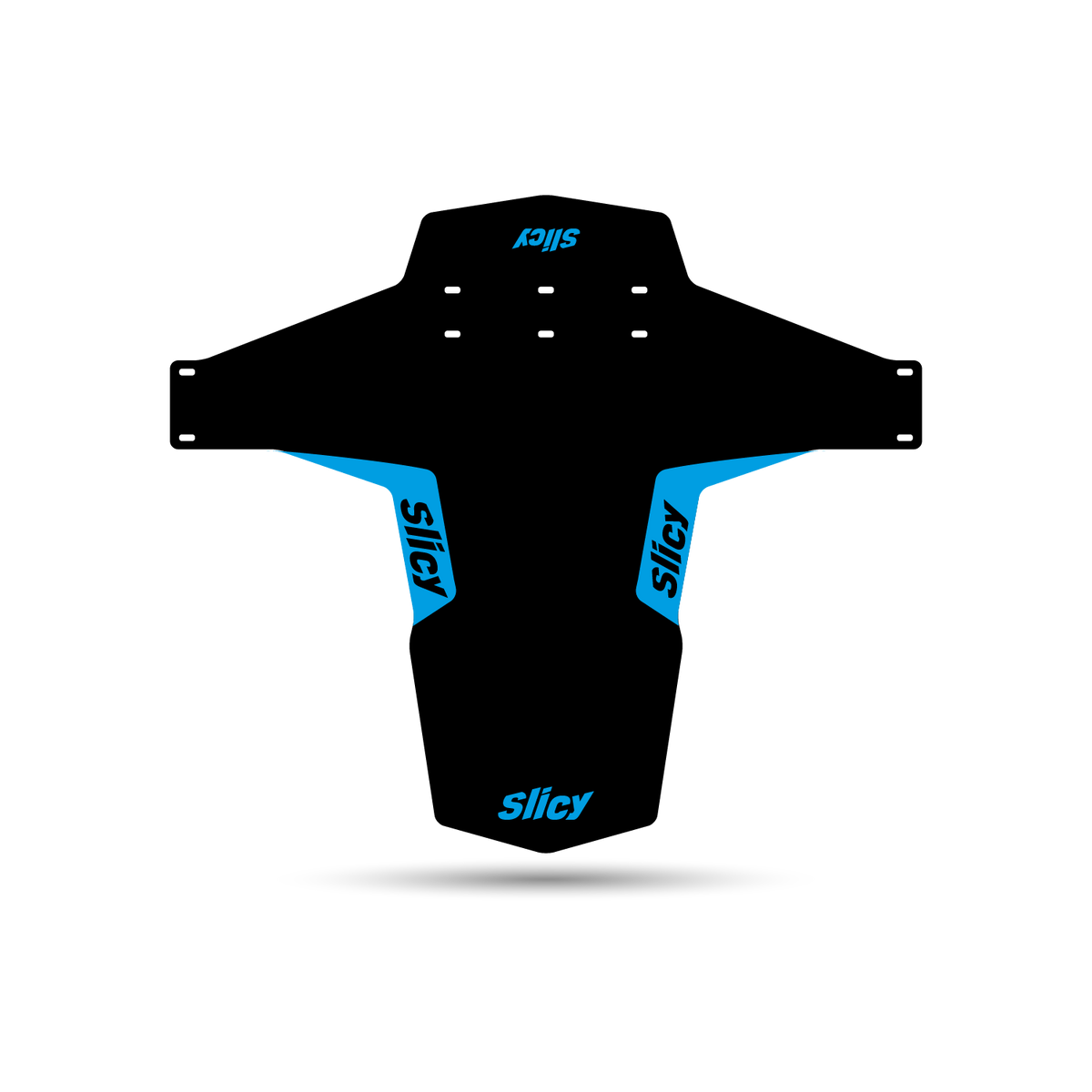 MTB Front Mudguard - Cyan Logo