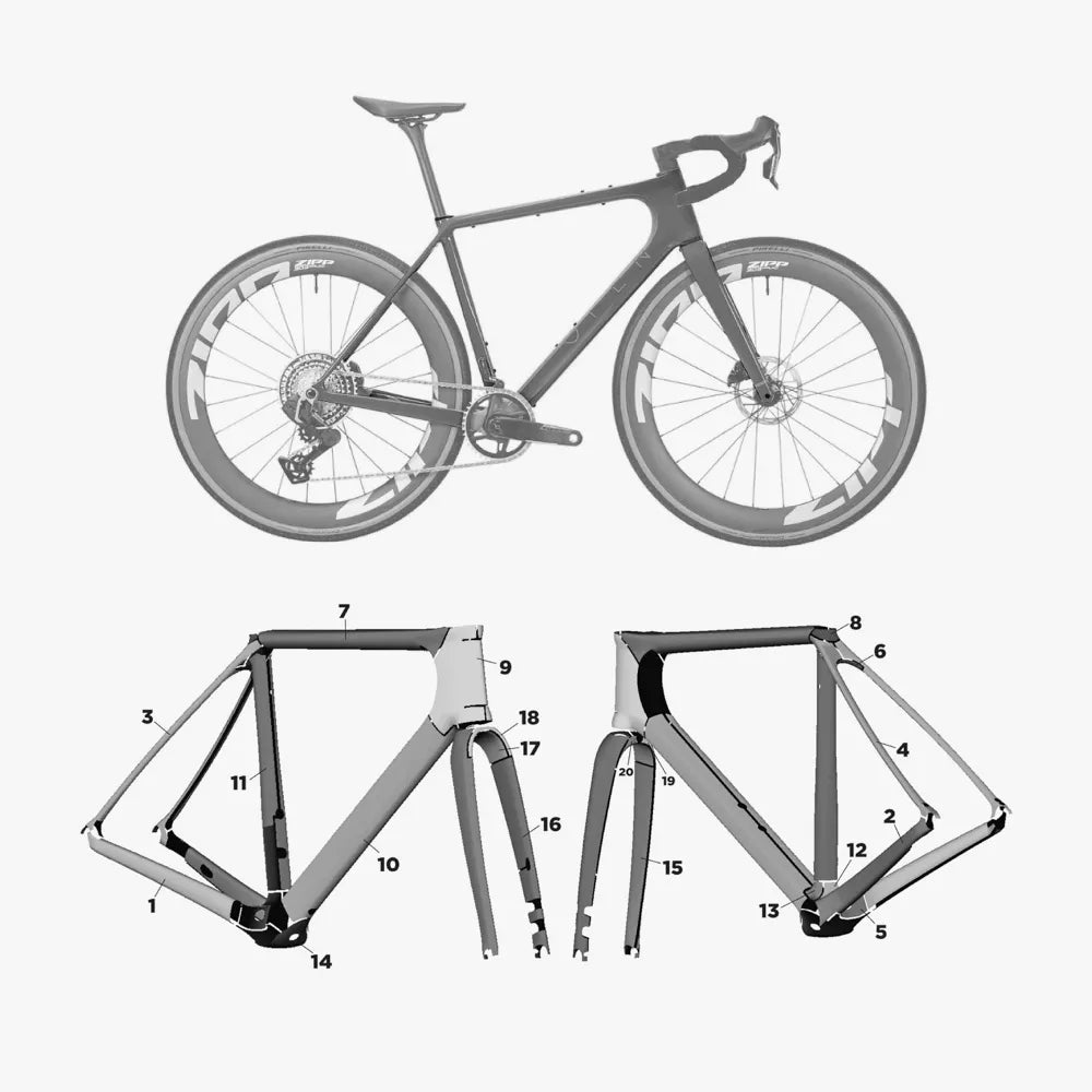 Kit de protection sur mesure Open Up 20 2025 – film de protection vélo Slicy