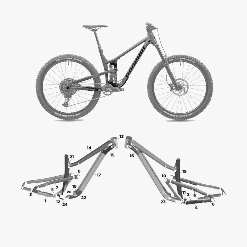 Kit de protection sur mesure Propain Tyee 6 Al 2023 – film de protection VTT Slicy