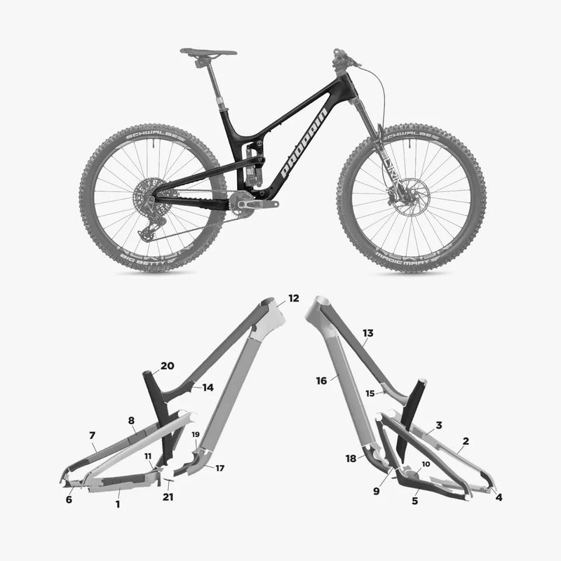 Kit de protection sur mesure Propain Tyee 6 Cf 2023 – film de protection VTT Slicy