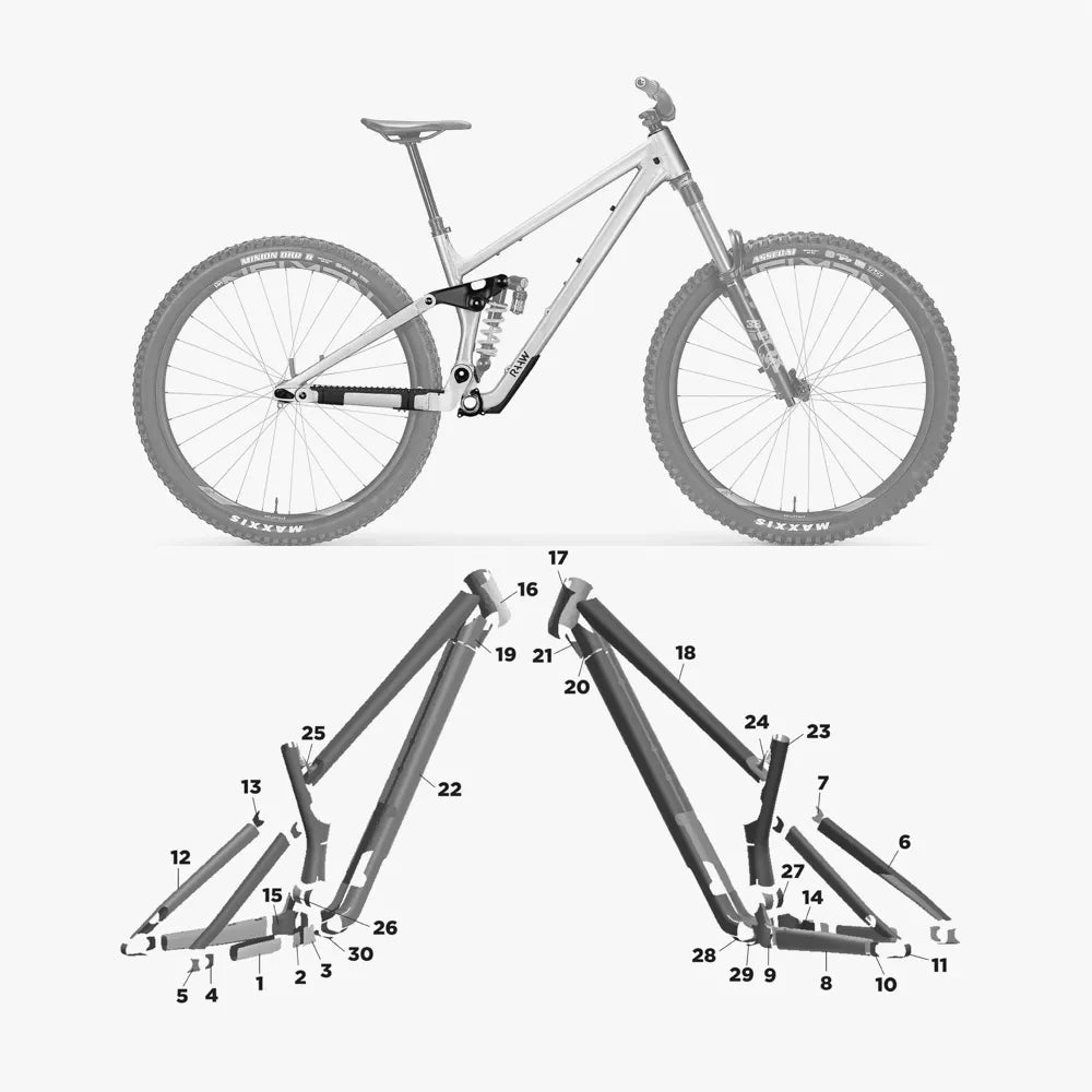 Kit de protection sur mesure Raaw Madona V3 2024 – film de protection VTT Slicy