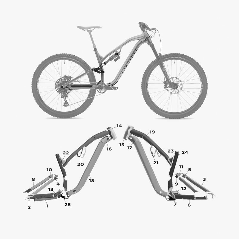 Kit de protection sur mesure Rockrider Feel Lt – film de protection VTT Slicy