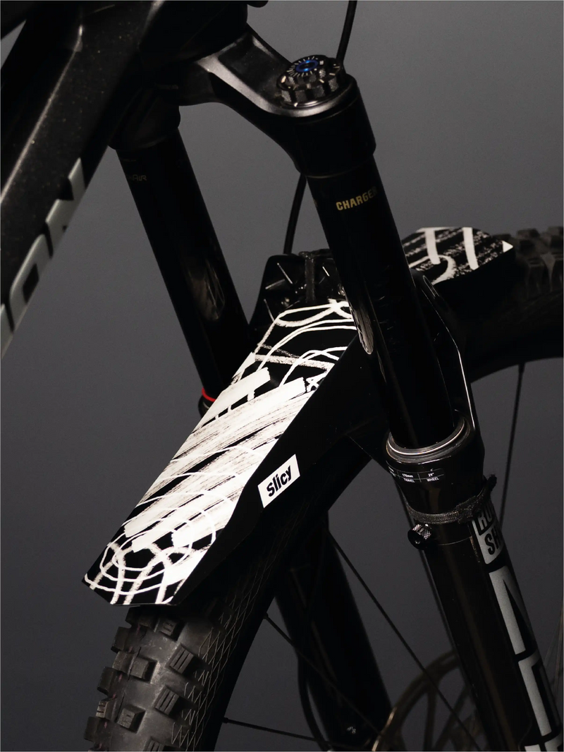 MTB Long Front Mudguard - Raw brush