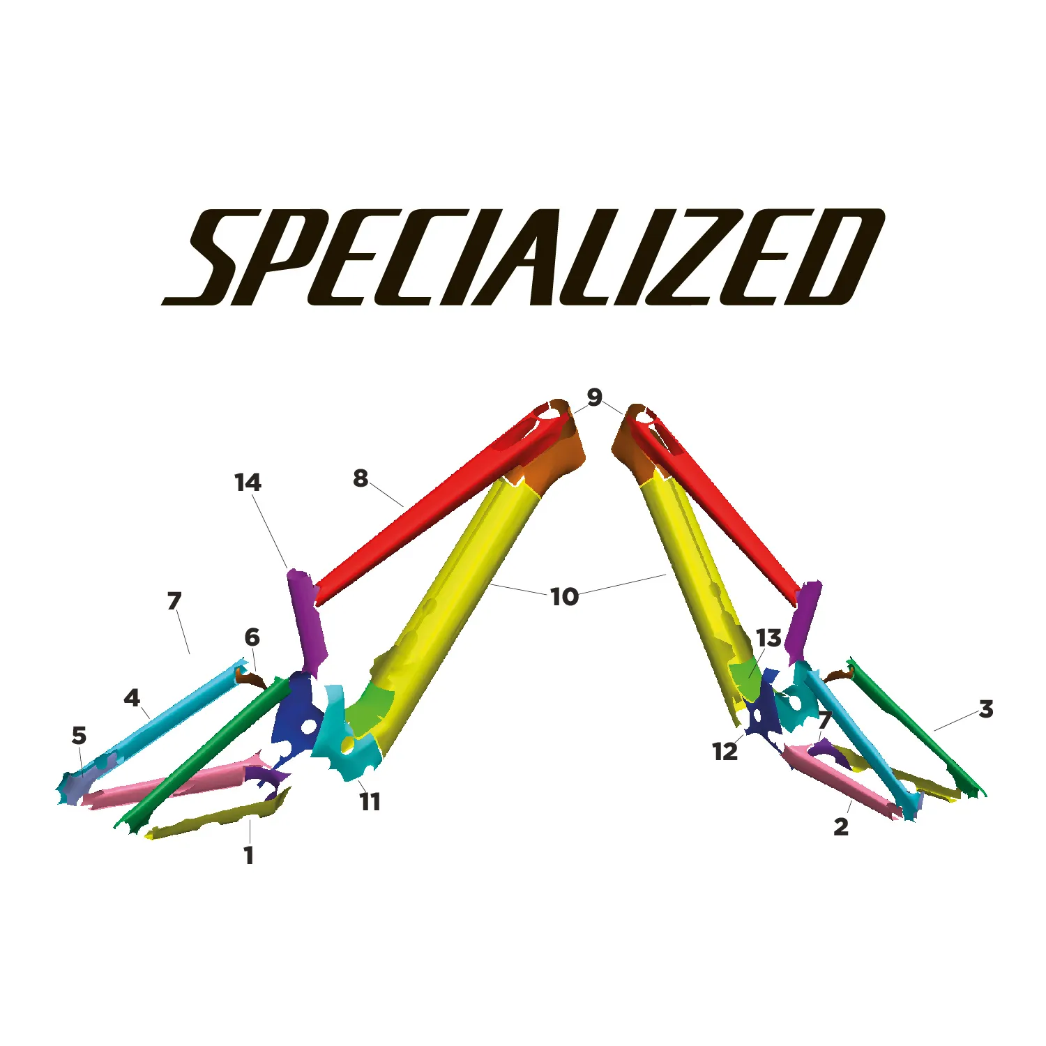 sticker cadre VTT specialized enduro s works 2015