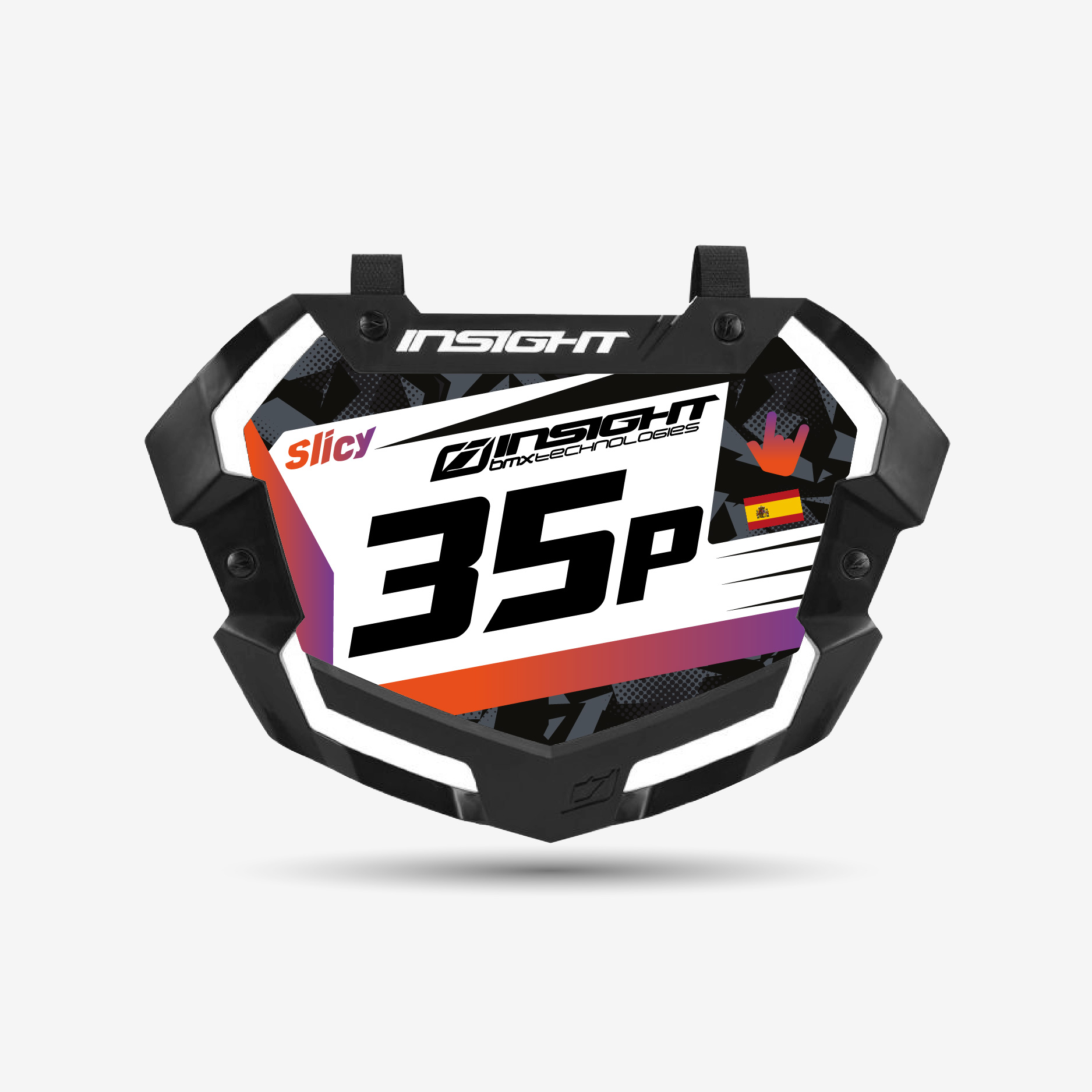 Custom BMX number plate insight 3D vision 2 pro