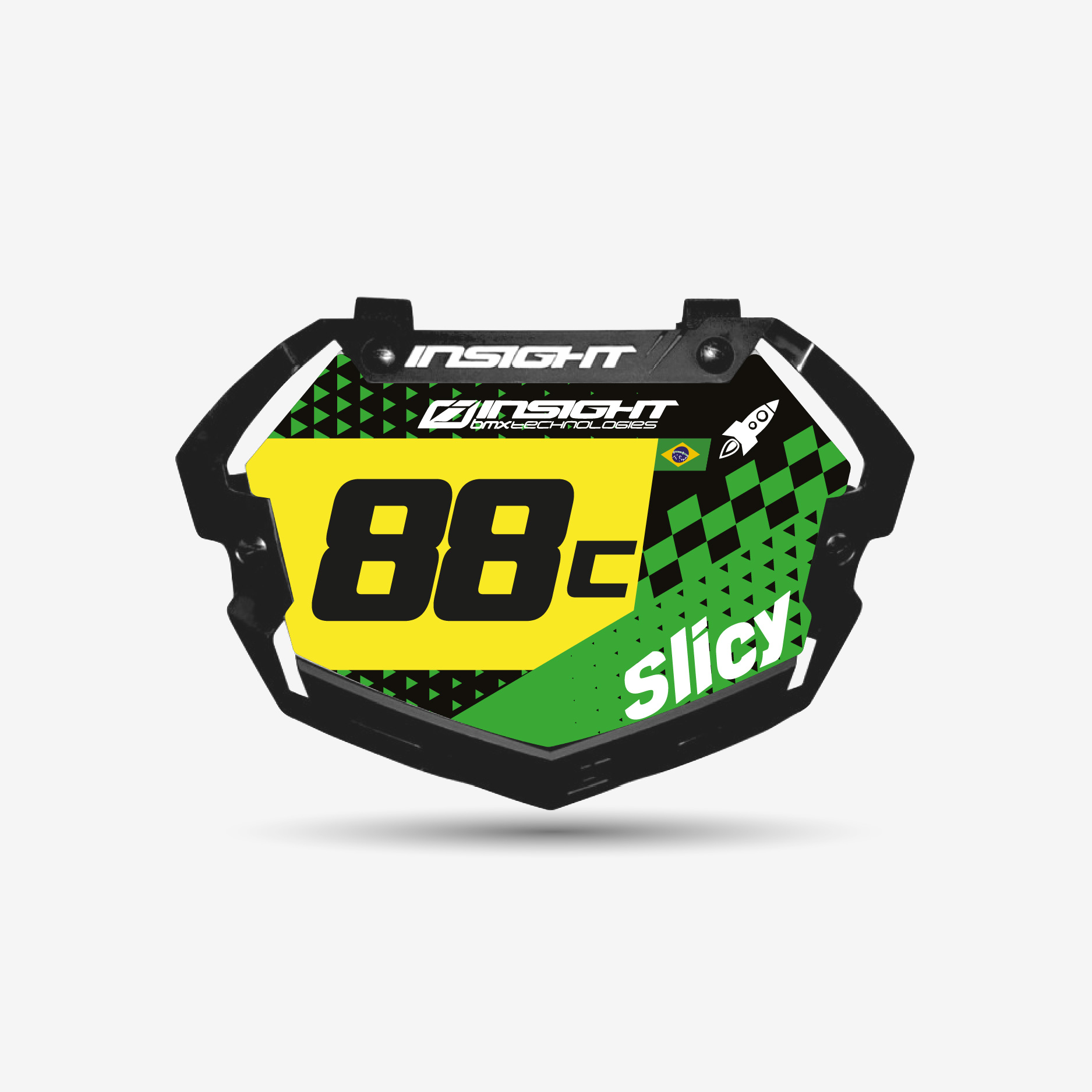 Custom BMX number plate insight 3D vision 2 mini